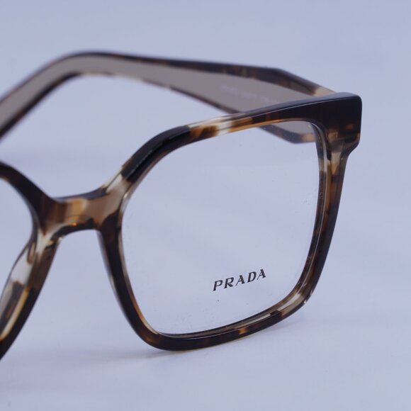 Prada PRB03V 07R1O1 Eyeglasses Havana Caramel 54mm Square Frame - Picture 5 of 11